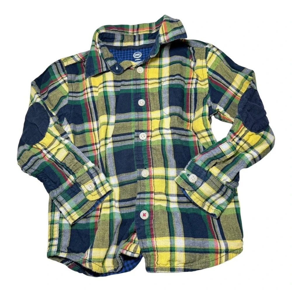 Carter's Wonder Nation Kids 3T Flannel Plaid Button Down Shirt Bundle Multicolor